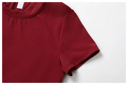 Custom LOGO women's summer short-sleeved t-shirt quick-drying yoga clothes fitness tops outdoor running sports short sleeves