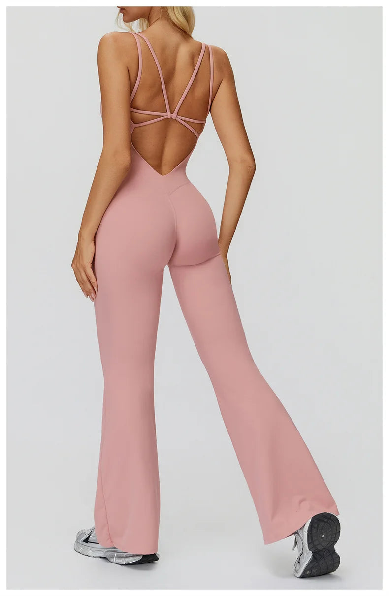 TRY TO BN Sports Jumpsuit Yoga Cross Beautiful Back Fitness Workout Bodysuit One Piece Sets Sportswear Running Gym Woman Clothes