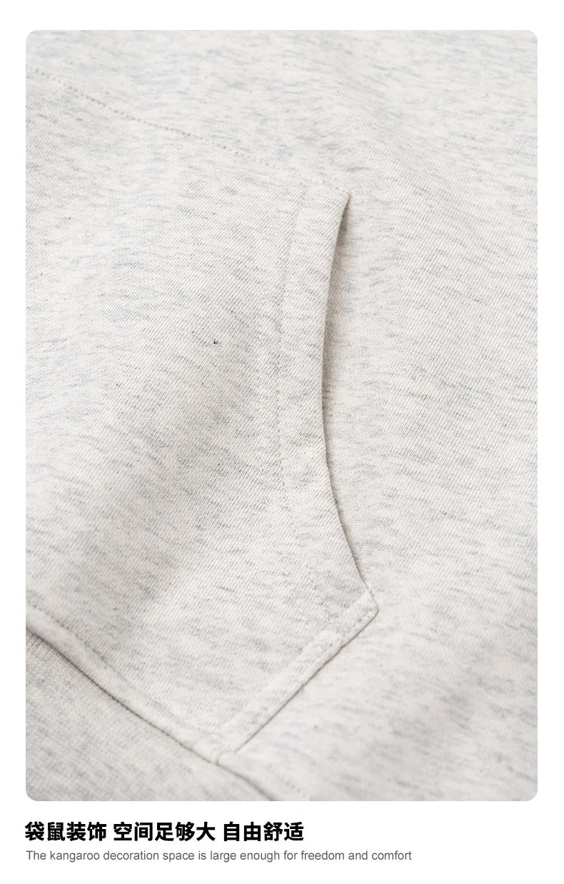 Customized LOGO women's new autumn blockbuster 445G big pocket hooded sweater short top