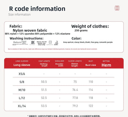 Custom LOGO Women's Quick-Dry Stand Collar Yoga Jacket, Thin Windproof Outdoor Running Fitness Long-Sleeve Sports Jacket