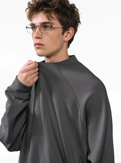 Custom LOGO Men's 2026 Cotton Stretch 350G Sweatshirt Autumn/Winter New Short Casual Half-Zip Windproof Couple's Jacket