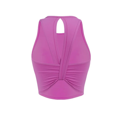 Custom LOGO women's 2026 summer high-end fashion integrated chest pad, beautiful back yoga bra, running training fitness vest