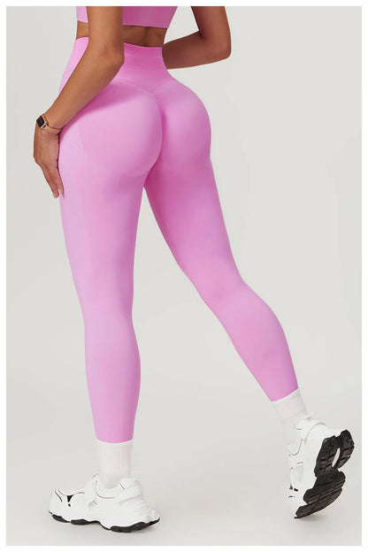 Customized LOGO women's peach buttocks seamless belly tight yoga pants running sports quick-drying fitness trousers