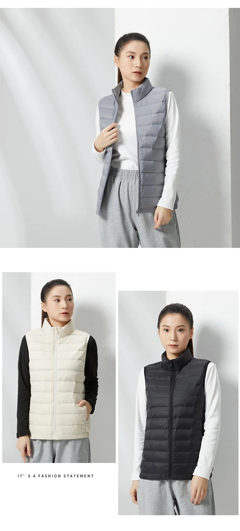 Custom Logo Tank Top Autumn Winter Jacket customaization Down Warm Thickened Sleeveless Solid Color vest Company Brand Design