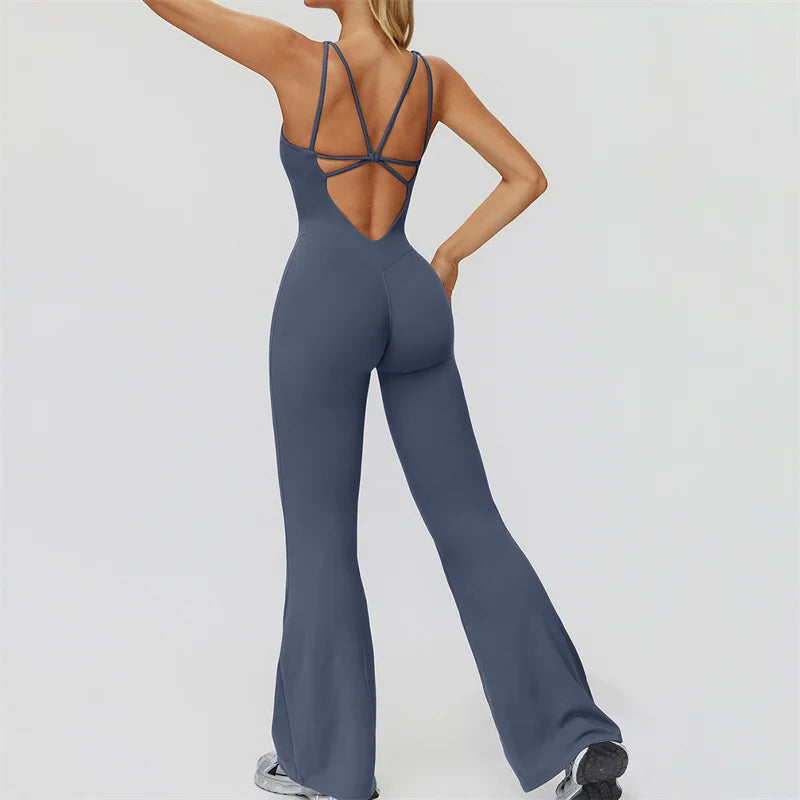 TRY TO BN Sports Jumpsuit Yoga Cross Beautiful Back Fitness Workout Bodysuit One Piece Sets Sportswear Running Gym Woman Clothes
