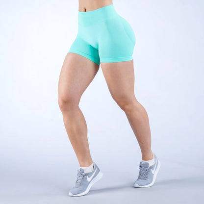 Custom LOGO Women's New 27-Color Sports Seamless Yu Plus Shorts High Waist Belly Running Quick-Drying Fitness Pants XS-XL