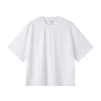 Customized LOGO men's clothing summer new 275G heavy 100% cotton short version loose T-shirt for men and women