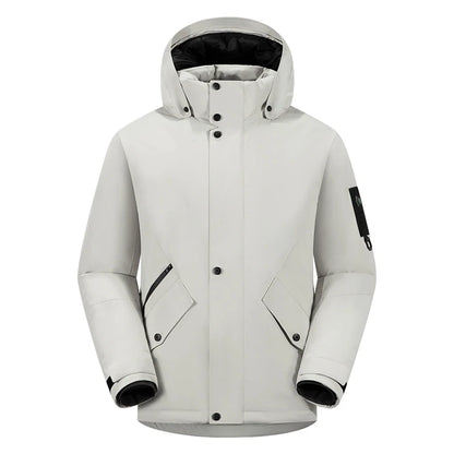 Winter Warm duck down Jacket Custom Logo Thick Skiing Down Jacket Coat Print Company Brand Design Outdoor Windproof jacket