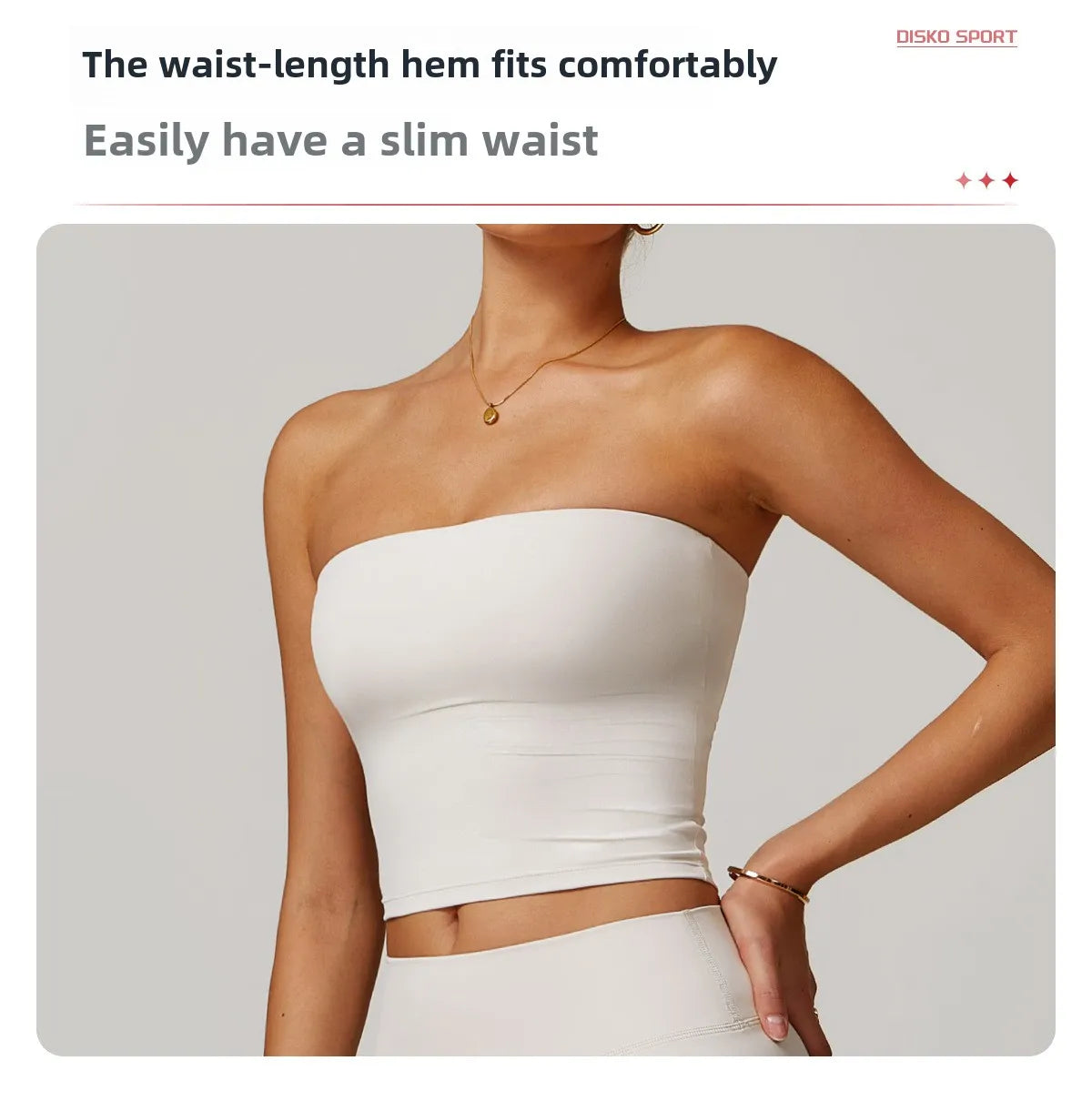 Custom LOGO Women's Strapless Tube Top Sexy Back Sports Underwear Women's Shockproof Quick-Drying Fitness Yoga Top