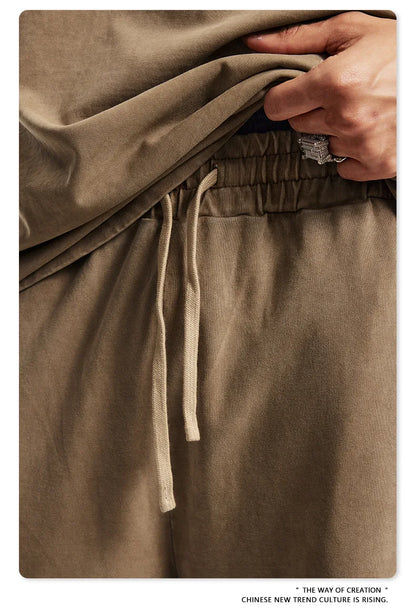 Custom LOGO Men's 358G Spring Summer 100% Cotton New Teen Thin Multi-Pocket American Retro Washing Tooling Casual Couple Pants