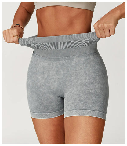 Sand Washed Yoga Shorts Women Yoga Shorts High Waist Workout Shorts Fitness Yoga Lift Butt Fitness Yoga Gym Running Short Pants