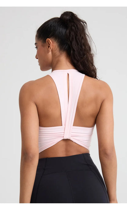 Custom LOGO women's 2026 summer high-end fashion integrated chest pad, beautiful back yoga bra, running training fitness vest