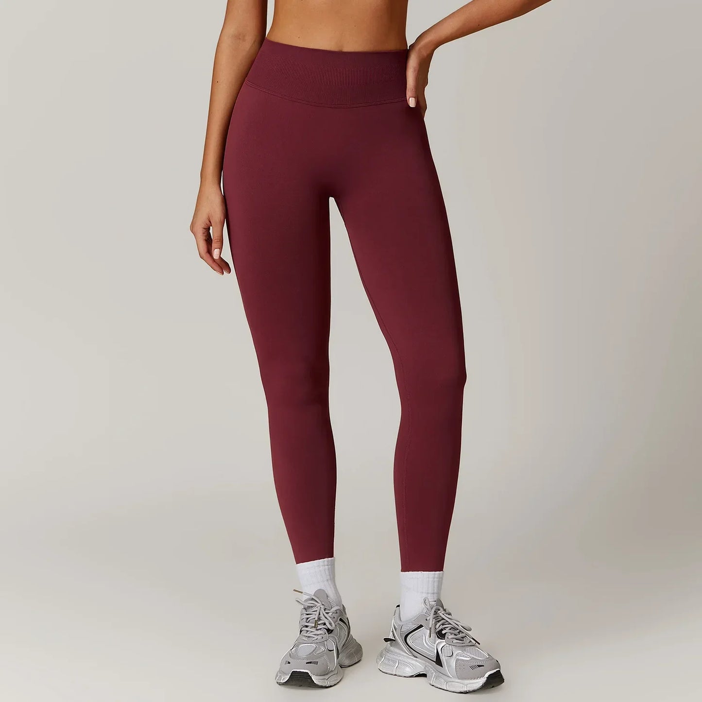 Customized LOGO women's peach buttocks seamless belly tight yoga pants running sports quick-drying fitness trousers