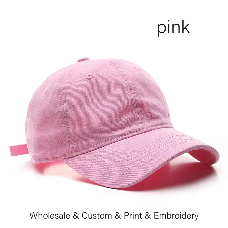 SLECKTON Custom Baseball Cap Fashion DIY Letter Embroidery Hats for Women and Men Cotton Design LOGO Wholesale Unisex Caps