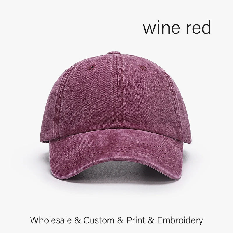 SLECKTON Custom Cap Logo Embroidery Retro Baseball Cap for Men and Women DIY Design Letter Hat Customize Graphic Print Wholesale