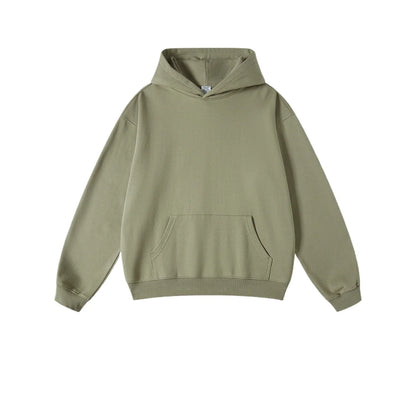 Custom LOGO men's and women's heavy 445G terry cotton and polyester casual sweater spring and autumn hoodie 2024 top
