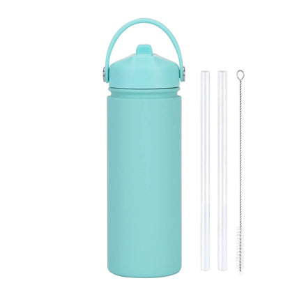 Insulated Water Bottle 500ml Custom Text/Logo - 304 Steel, 24H Cold, Office & Gym Essentials
