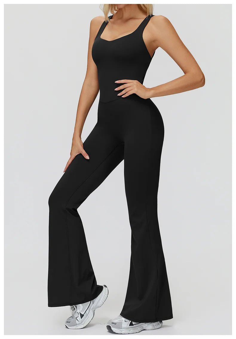 TRY TO BN Sports Jumpsuit Yoga Cross Beautiful Back Fitness Workout Bodysuit One Piece Sets Sportswear Running Gym Woman Clothes