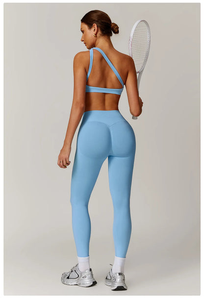 Customized LOGO women's peach buttocks seamless belly tight yoga pants running sports quick-drying fitness trousers