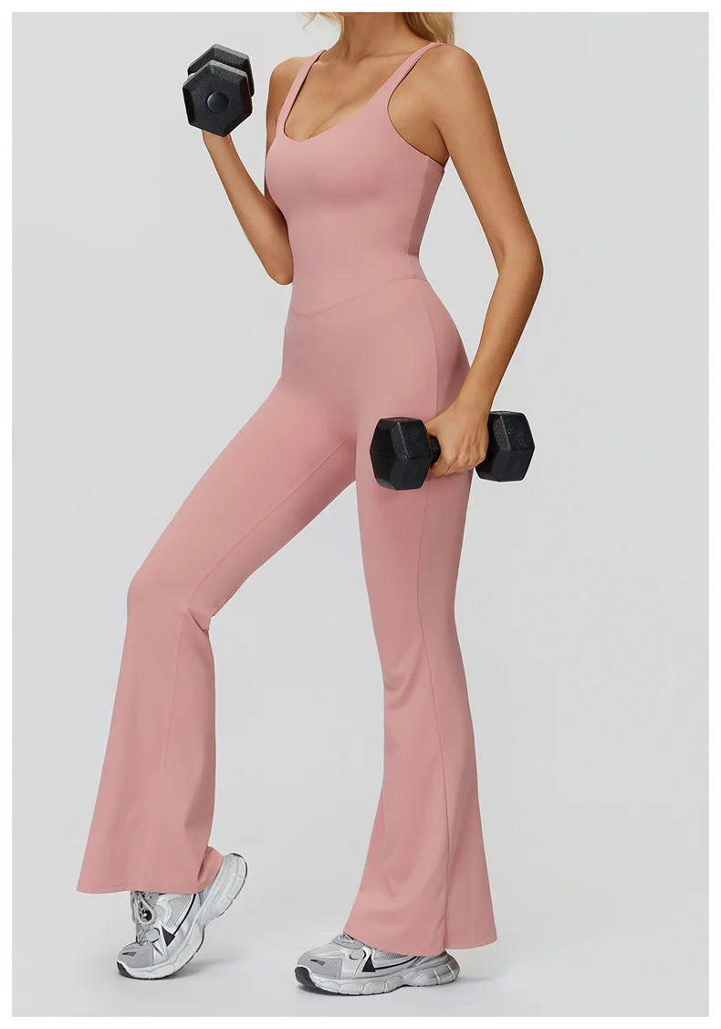 TRY TO BN Sports Jumpsuit Yoga Cross Beautiful Back Fitness Workout Bodysuit One Piece Sets Sportswear Running Gym Woman Clothes