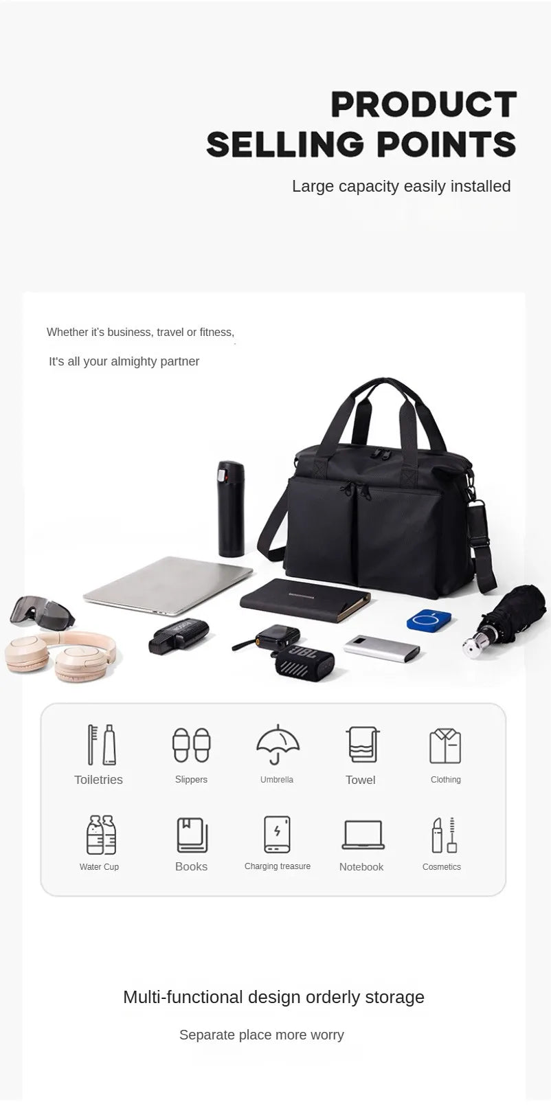 Travel Bag Waterproof Fitness Bag custom logo Outdoor Fitness Portable Bags Yoga Sports Large GYM bag personality customization
