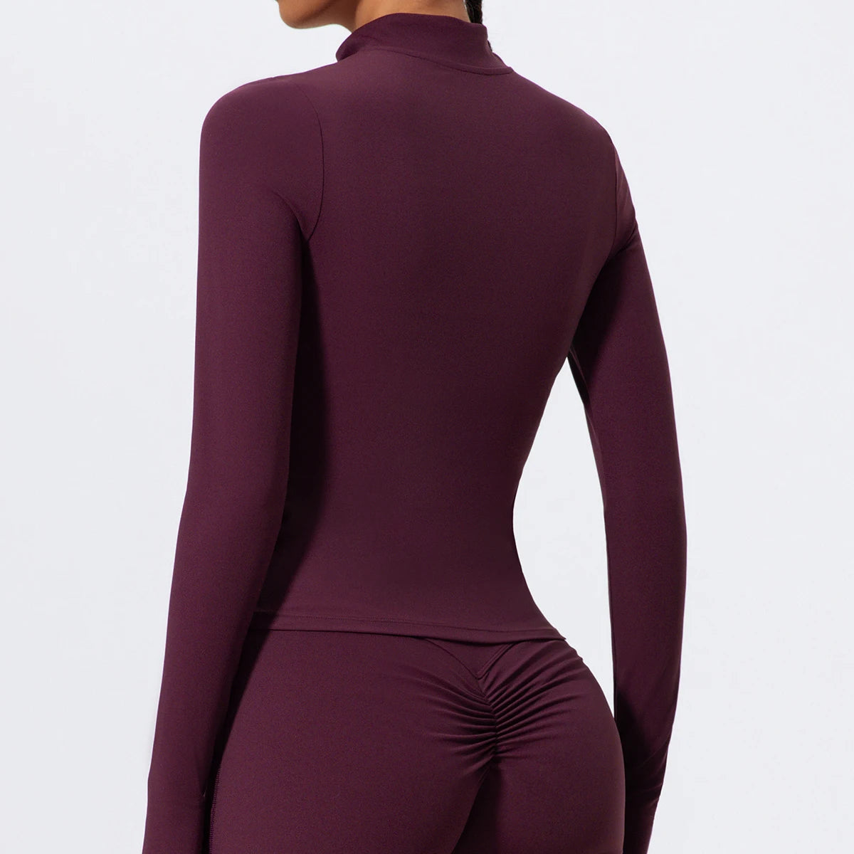 Hearuisavy Half Zipper High Collar Sports Shirts Quick-Dry Yoga Clothing Women Sportswear Fitness Long Sleeve Tight Clothes