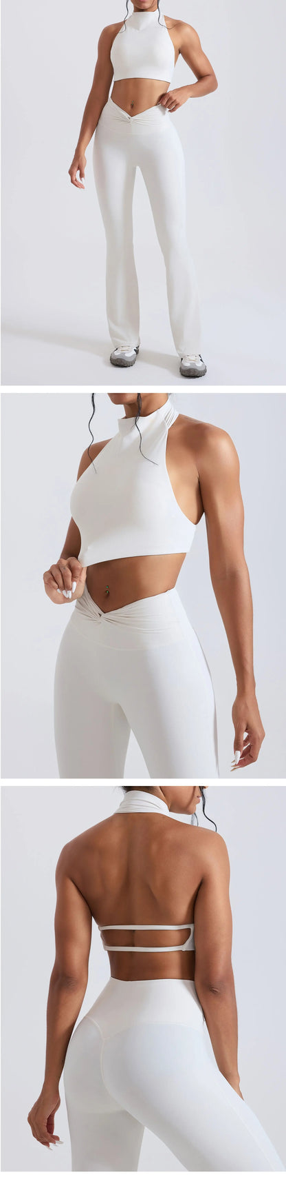 Halter Top Gym Vest Woman Backless Tank Tops Push Up Sport Bras Running Vest Workout Underwear With Chest Cushion Top Activewear