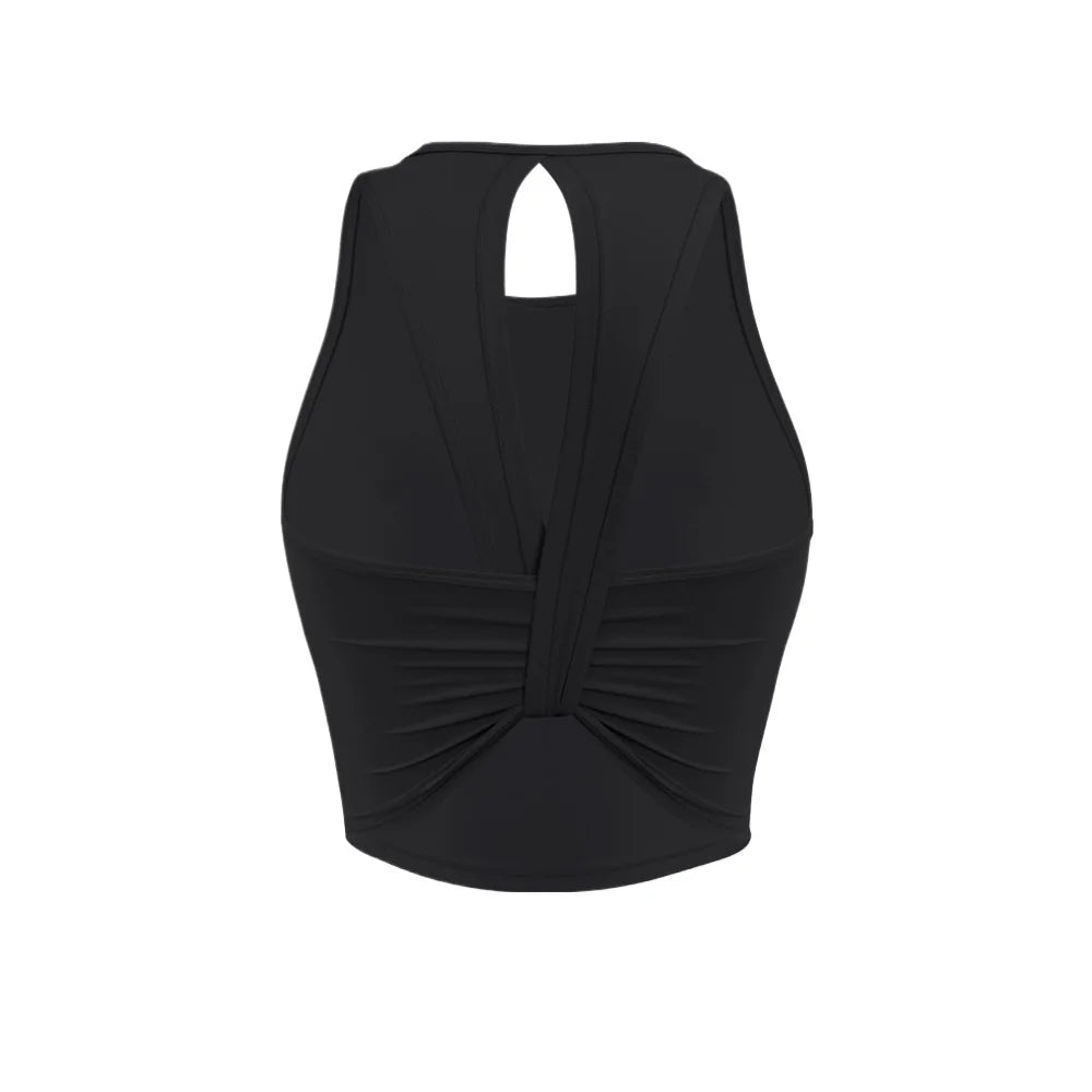 Custom LOGO women's 2026 summer high-end fashion integrated chest pad, beautiful back yoga bra, running training fitness vest