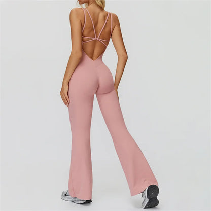 TRY TO BN Sports Jumpsuit Yoga Cross Beautiful Back Fitness Workout Bodysuit One Piece Sets Sportswear Running Gym Woman Clothes