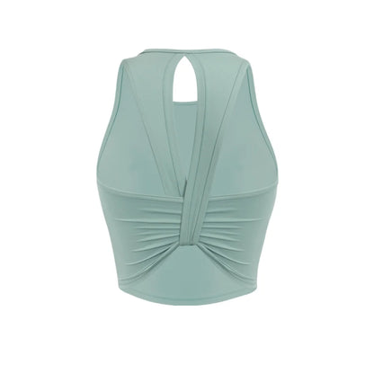 Custom LOGO women's 2026 summer high-end fashion integrated chest pad, beautiful back yoga bra, running training fitness vest