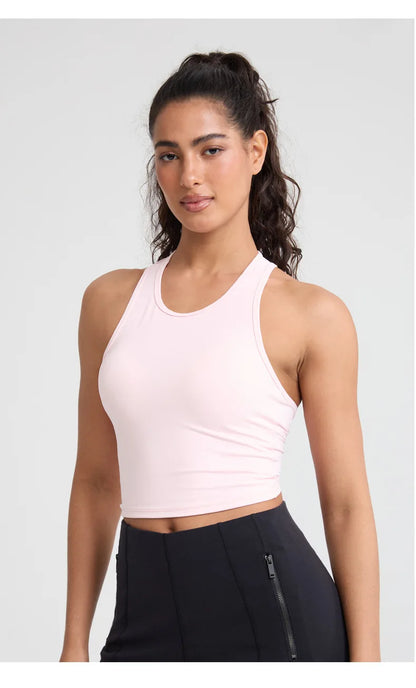 Custom LOGO women's 2026 summer high-end fashion integrated chest pad, beautiful back yoga bra, running training fitness vest