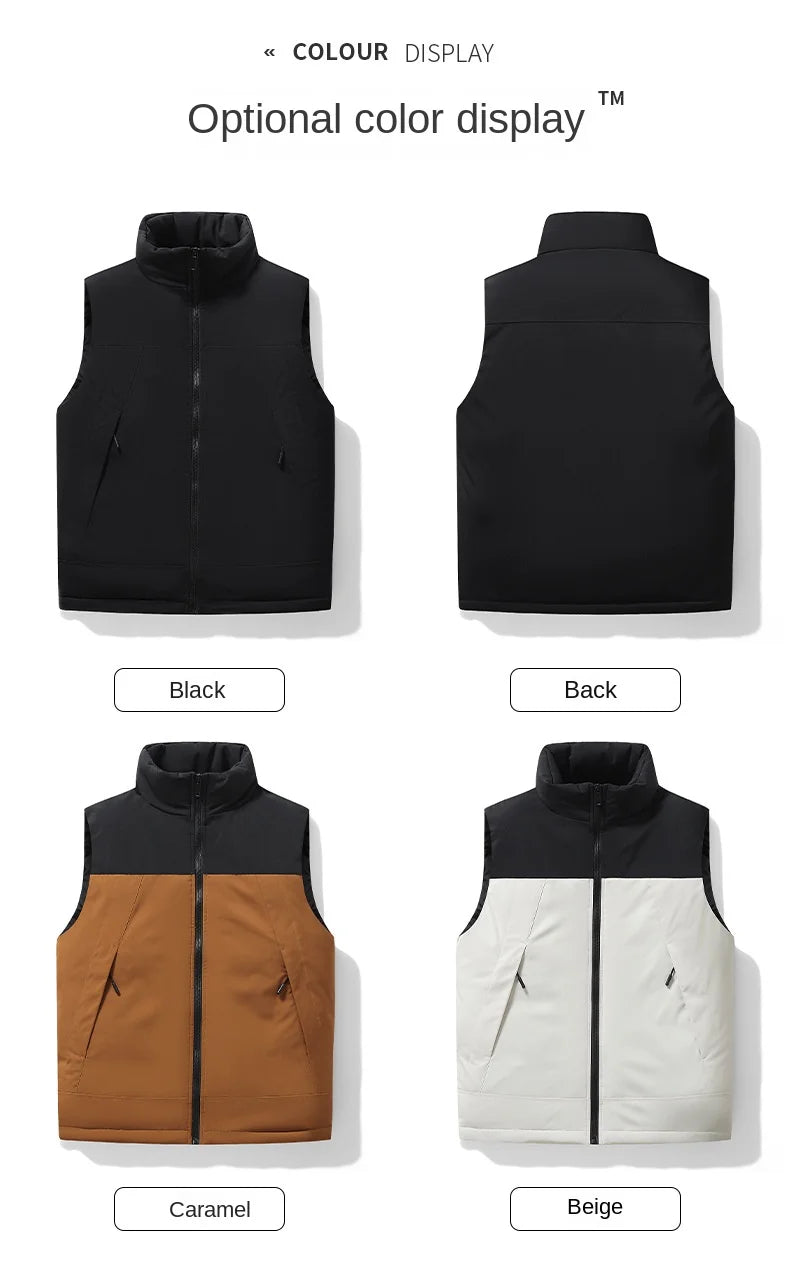 Custom logo Mens winter Sleeveless Jackets personality customaization Down Warmth Ultra Light Vest Jacket Autumn Casual Vest